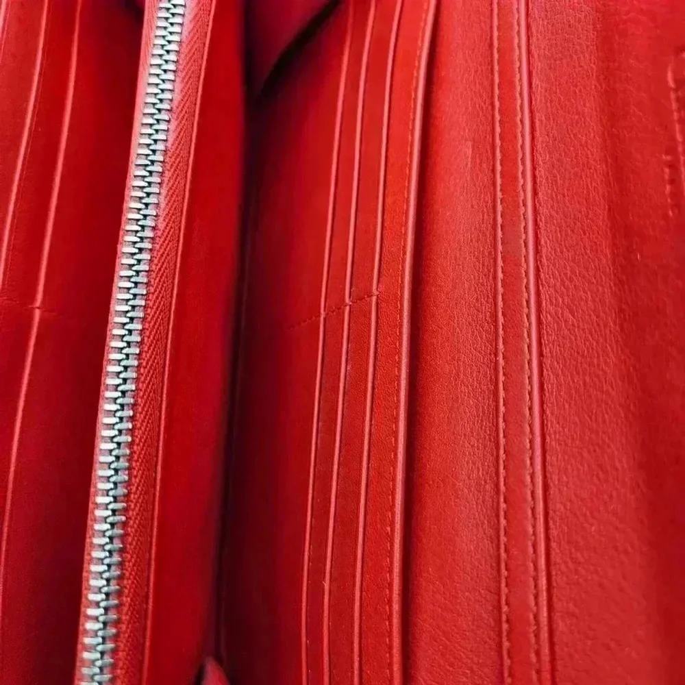 Dior Rendezvous Red Leather Wallet-On-Chain - Picture 11 of 16